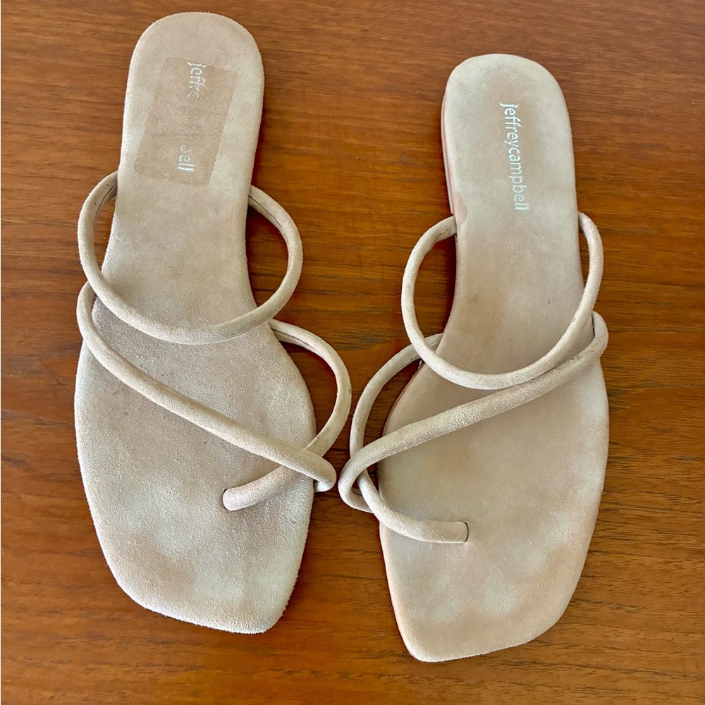 Jeffrey Campbell blush tan sandals